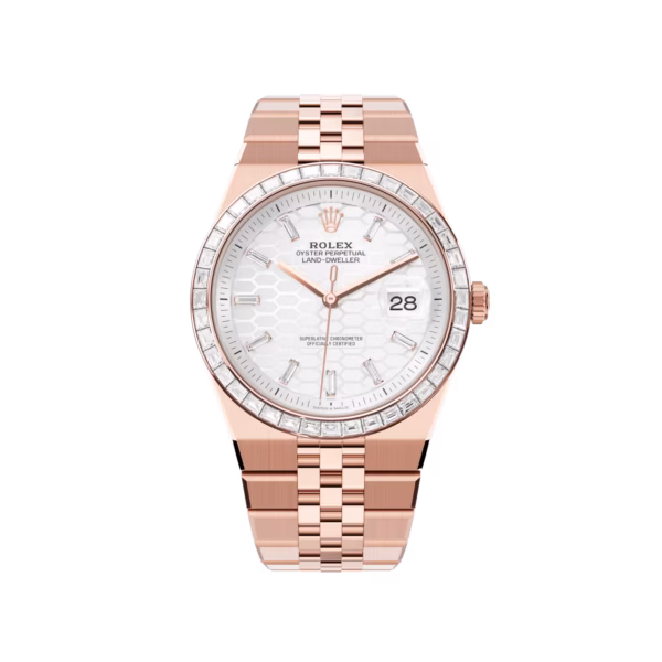 Rolex Land-Dweller 40  Oyster, 40 mm, Everose gold and diamonds  Reference 127385TBR