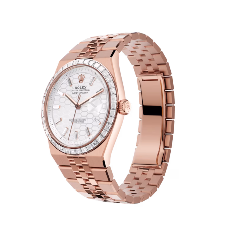 Rolex Land-Dweller 40  Oyster, 40 mm, Everose gold and diamonds  Reference 127385TBR - Image 2
