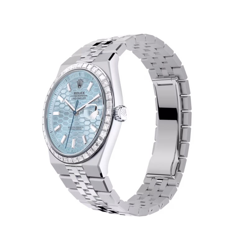Rolex Land-Dweller 40 Oyster, 40 mm, platinum and diamonds  Reference 127386TBR - Image 2